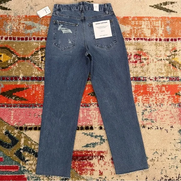 Good American Good Vintage Frayed Hem Jeans - Picture 4 of 13